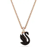 Swarovski 'Zwaan' Dames Gouden Geplateerde Metalen Ketting - Roze 5678046