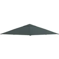 OKWISH Vervangdak Waterafvoer 298 x 295 cm Polyester Donkergrijs Voor Paviljoen In Tuin En Op Terras UV Bescherming
