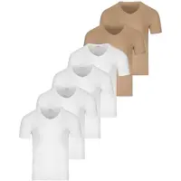 Ragman Onderhemd 'Basic' beige gemêleerd