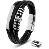 SERASAR Armband voor Heren [Shine] - Zilver 17cm - Magnetische Roestvrijstalen Sluiting
