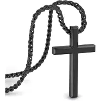 SERASAR Premium Ketting voor Heren [Destiny] | Roestvrij staal 316L Chirurgisch staal | Waterdicht | Stevige ketting | Veilige sluiting | Zwart, 50 cm | Inclusief sieradendoosje