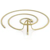 SERASAR Premium Ketting voor Heren [Faith] | Roestvrij staal 316L | Waterdicht | Stevige kinketting | Veilige sluiting | Goud | 50 cm | Inclusief sieradendoosje