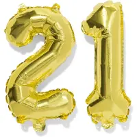 HEMA Folieballon Getal 21 60cm Goud (goud)