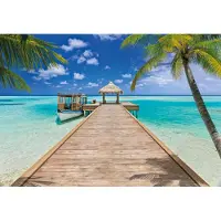 Overig Fotobehang Beach Resort - Meerkleurig - 2,70m X 368cm