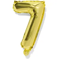 HEMA Folieballon cijfer 7 30cm goud (goud)