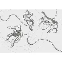 Overig Fotobehang Astronauts - Zwart - 2,80m X 400cm