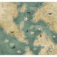 Komar Wandfoto Old Travel Map