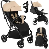 Momi PAOLA - Compacte Buggy - Automatisch Opvouwbaar - Verstelbare Rugleuning - Beige