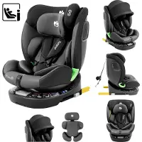 Tulano Loom 35 - Kinderautostoel - ISOFIX & Top Tether - RWF (Achterwaarts) - 0-12 jaar - Zwart/Grijs