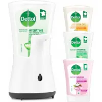 Dettol Automatische Zeepdispenser + Navulling Handzeep - Galamboter - Aloe Vera - Extra Care & Sheabutter