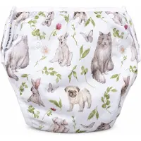 SuperCute - Wasbare - Zwemluier - Verstelbaar - Poes - Zwemmen - Baby zwemmen - 0 - 3 jaar - Meisje - Milieu vriendelijk - Babyspa - Kraamkado