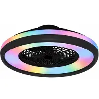 Freelight Plafondventilator Ventola Tuya Ø 60 cm RGB zwart