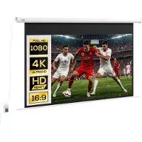 HOMCOM Projectiescherm Kunststof 215L x 8B x 140H cm Wit