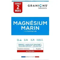 Granions Marine Magnesium 300 mg - Energie - Spieren & Botten - Nerveus Evenwicht - Stress - Gecombineerd met Vitamine B6 6 GRANTIEN - 60 capsules = 20 dagen