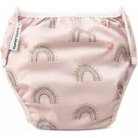 SuperCute - Wasbare - Zwemluier - Verstelbaar - Regenboogjes - Roze -Zwemmen - Baby zwemmen - 0 - 3 jaar - Meisje - Jongen - Milieu vriendelijk - Babyspa - Kraamkado