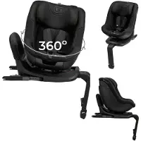 Kinderkraft I-GUARD PRO i-Size ISOFIX 360 61-105 cm draaibaar en verstelbaar met zijbescherming Zwart