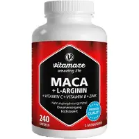 Vitamaze GmbH Vitamaze Maca 4:1, hooggedoseerde capsules met L-Arginine, 240 capsules