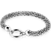 Zinzi zilveren brede schakel armband 7mm breed, lengte 19cm ZIA733