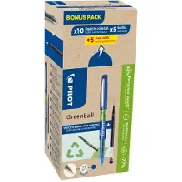 Pilot Greenball roller | medium punt | 10 rollers + 10 vullingen | medium | blauw
