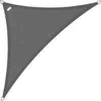 Buitenkado schaduwdoek driehoek 4x5x5m - HDPE/RVS - antraciet