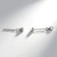 Cavill - Zilveren Ketting Magneetsluiting - 925 Sterling Zilver - Gerhodineerd - Veilige Sluiting 6 cm - Elegant & Duurzaam Accessoire