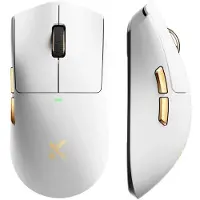 MCHOSE K7 Ultra Lightweight Wireless - Bedraad, Bluetooth & RF - 42.000 DPI / 8000Hz - PixArt PAW3950 sensor - Wit/Goud