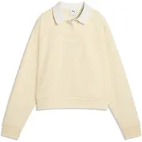 Puma Class relaxte fleece polo met lange mouwen voor Dames, Maat XL