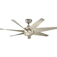 Kichler Plafondventilator Lehr II | 137cm | Outdoor | Zilver