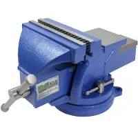 Baumarktplus TRUTZHOLM Parallelbankschroef 150mm / 6" - 360° Draaibaar met Aambeeld - Heavy Duty Bankschroef Werkbank Gietijzer