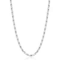 Zinzi zilveren scroll schakelketting, waarbij de schakels een dubbele krul/kronkeling maken 42-45cm ZIC2479