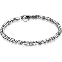 Zinzi zilveren schakelarmband vossenstaart 4mm breed ZIA1925