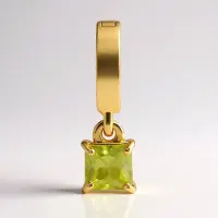 Cavill - Zilveren Hanger 925 Sterling Zilver Verguld - 0,554 ct Princess Geslepen Sfeen uit Madagaskar - Luxe Moderne Sfeen Sieraden