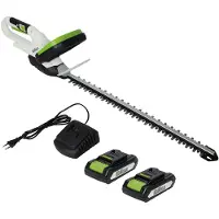 TRUTZHOLM Accu Heggenschaar 20V met 2x 2Ah Batterij & Lader - 52cm Snoerloze Heggentrimmer - Heavy Duty Duopack Struikschaar