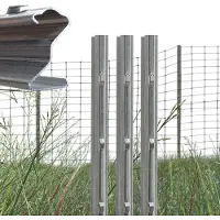 TRUTZHOLM 20x Z-Profiel Afrasteringspaal 200 cm - Thermisch Verzinkt 1.5mm - Bosprofiel Wildrasters incl Haken Wildpaal Set