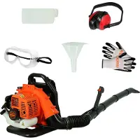 Kibani Benzine Bladblazer 42.7 cc / 1.7 pk incl. Accessoires - Luchtsnelheid 252 km/h - 1250W - Ruggedrager - Bladblazers - Gehoorbescherming - Werkhandschoenen - Veiligheidsbril