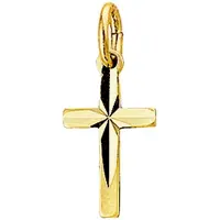 The Jewelry Collection hanger kruis mat gediamanteerd 14K geelgoud 4005451
