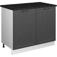 Vicco Wastafelkast Fame-Line, Donkergrijs/Wit, 100 cm, WB Antraciet