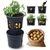 Prosperplast Aardappelpot 28L Aardappelteler IZIE400-S433 - Zwart