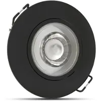 Modee Lighting - Dimbare LED inbouwspot IP44 - Zwart 80MM - 4W 480Lm - 3CCT - 3000K/4000K/6500K - Kantelbaar | Zaagmaat 68MM