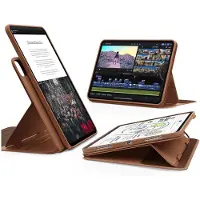 ESR Hoes Geschikt voor iPad Pro 11 (2024/2025) - Shift Book Case - Beschermhoes met Standaard - 9 Kijkhoeken - Sleep/Wake - Bruin