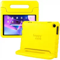 HappyCase Kinder Tablethoes Geschikt voor Lenovo Tab M10 Gen 3 (10.1) | Kindvriendelijke Hoes | Beschemhoes | Kinderhoes | met Handvat en Standaard | Geel