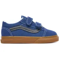 Vans Old Skool V katoenen sneakers - blauw/donkerblauw Jongens/Meisjes Canvas - maat 21