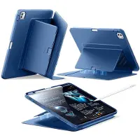 ESR Hoes Geschikt voor iPad Pro 11 (2024/2025) - Flip Magnetic Book Case - Beschermhoes met Multi-Angle Standaard - Sleep/Wake - Pen Houder - Blauw