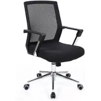 Songmics - Ergonomisch Bureaustoel - Comfortabel model - Kantelbare rugleuning - Kantoorstoel - Zwart