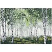 WALLARENA - Fotobehang - 350x250 cm - 3D beukenbos natuur voor slaapkamer en woonkamer