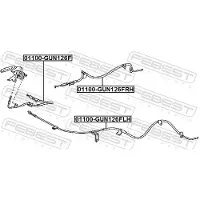 FEBEST 01100-GUN126LH Handremkabel