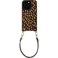 Selencia Nova Real Leather Backcover met Koord en Pashouder voor de Apple iPhone 15 Pro - Fawn Chic