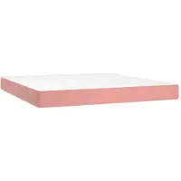 vidaXL Pocketveringmatras medium 160x200x20 cm fluweel roze