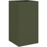 vidaXL Plantenbak 42x38x75 cm staal olijfgroen