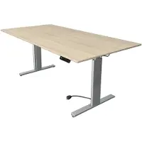 Kerkmann Büromöbelfabrik Move 3 Tube Zit-sta-bureau Rechthoekig Ahorn T-Voet 2.000 (B) x 1.000 (D) x 1.200 (H) mm